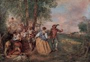 Jean antoine Watteau Die Schafer France oil painting artist